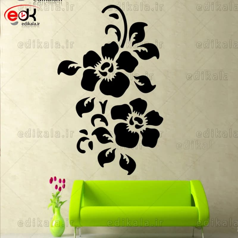 آینه دکوراتیو طرح گل شماره 4 در پنج رنگ و ابعاد انتخابی+فایل کورل — تصویر ۷