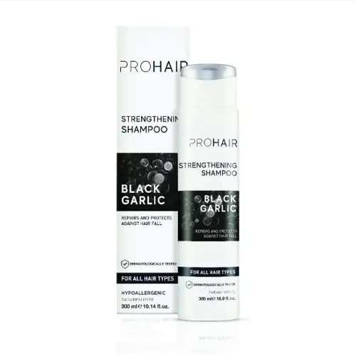 شامپو مغذی مو پروهیر PROHAIR Black Garlic حاوی عصاره سیر 300 میل