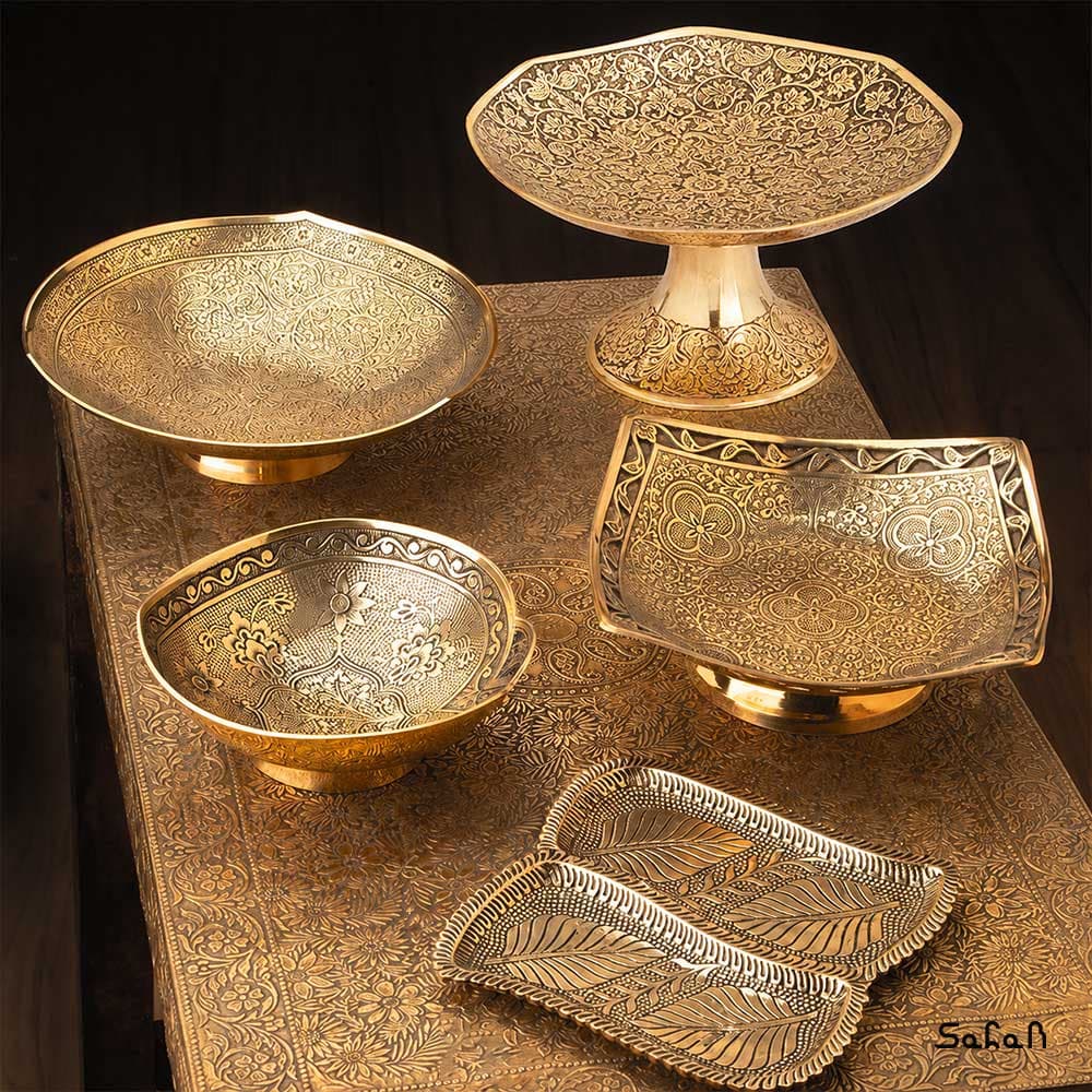 ست پذیرایی برنجی آنتیک کد 513