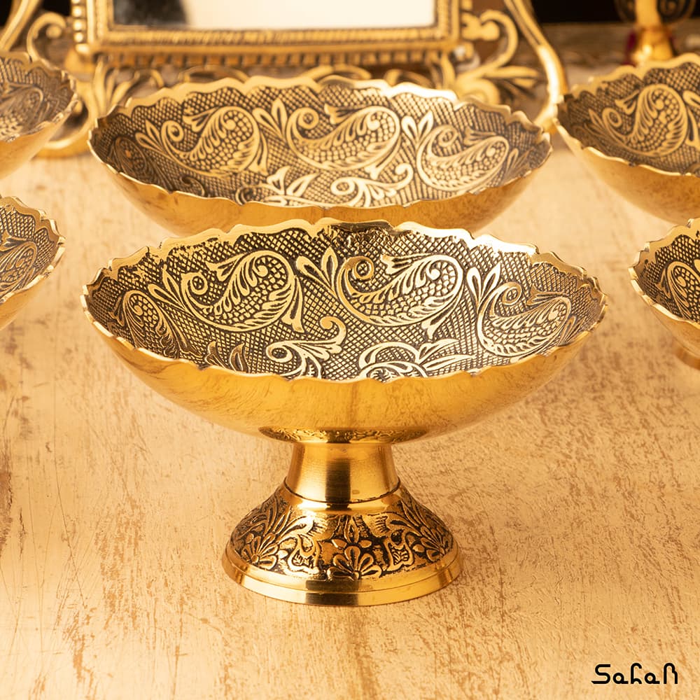ست هفت سین برنجی آنتیک کد 1305 — تصویر ۳