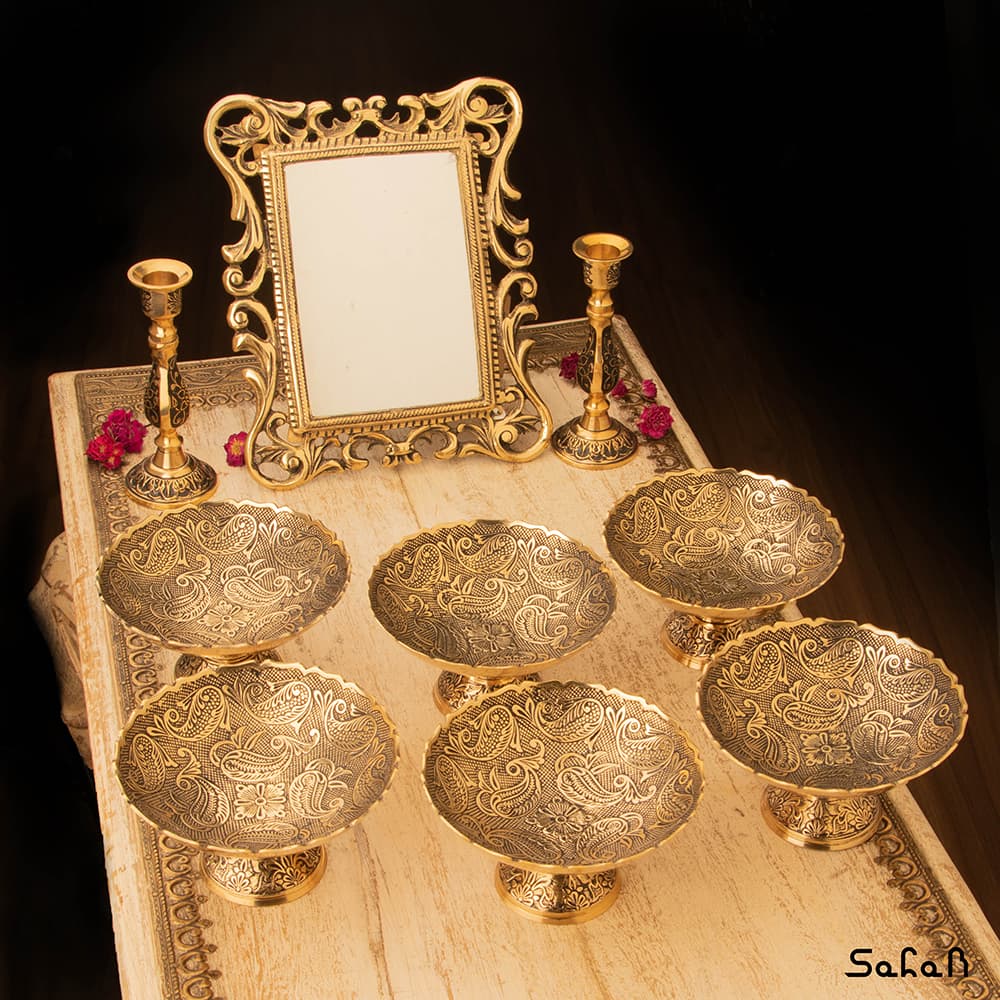 ست هفت سین برنجی آنتیک کد 1305