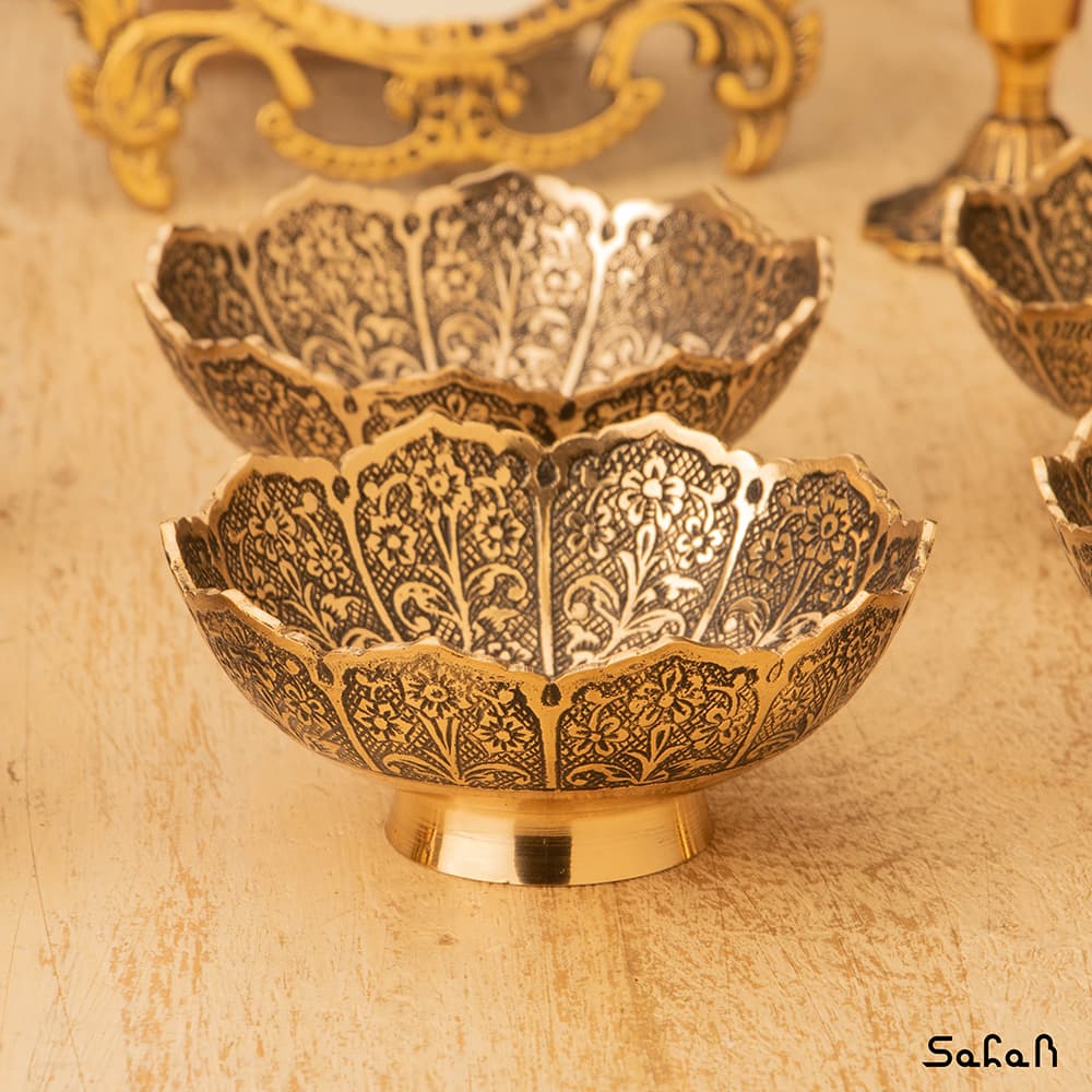 ست هفت سین برنجی آنتیک کد 1303 — تصویر ۳