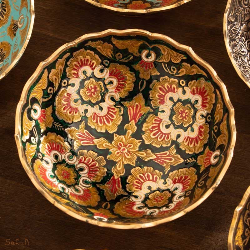 کاسه دورو برنجی میناکاری — تصویر ۴
