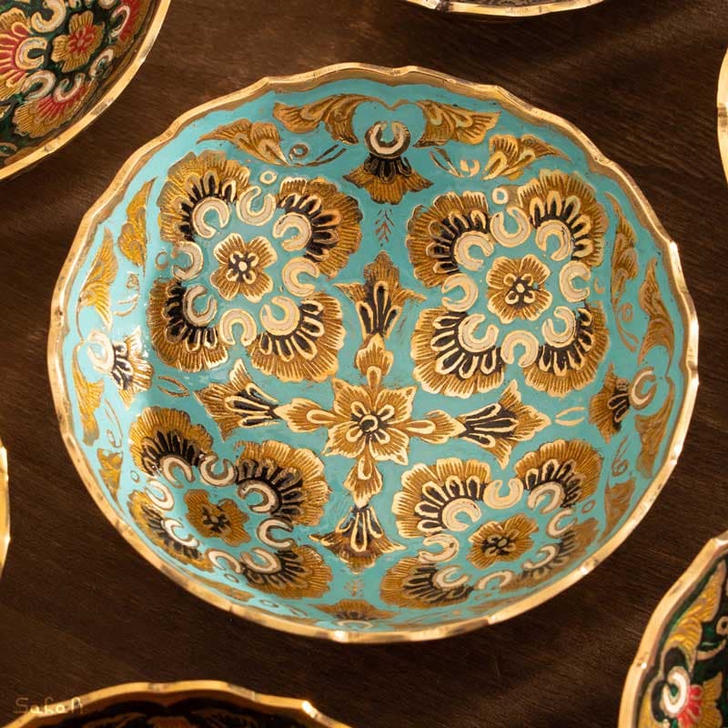 کاسه دورو برنجی میناکاری — تصویر ۵