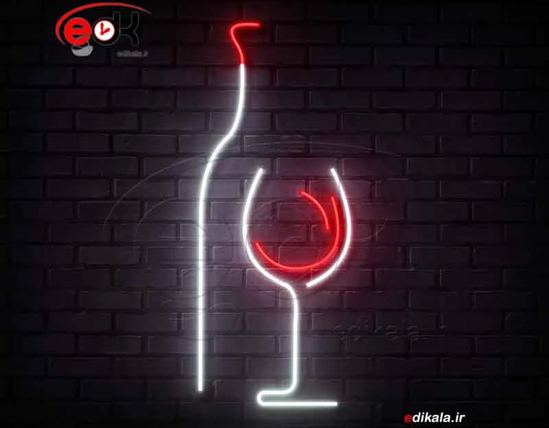 تابلو نئون طرح نوشیدنی شماره 33 در ابعاد مختلف + آداپتور+فایل کورل آماده برش