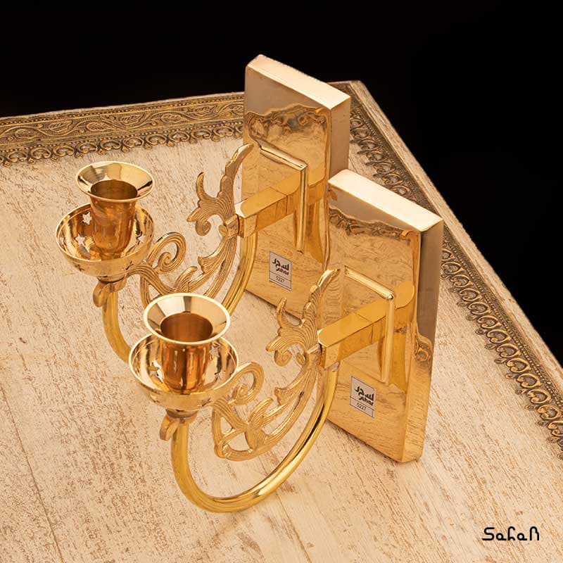 شمعدان تک برنجی دیوارکوب — تصویر ۲