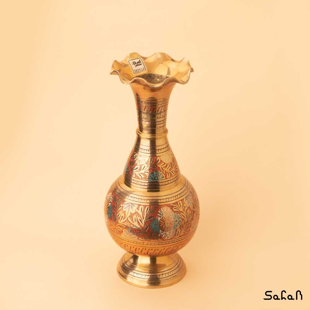 گلدان برنجی میناکاری — تصویر ۹