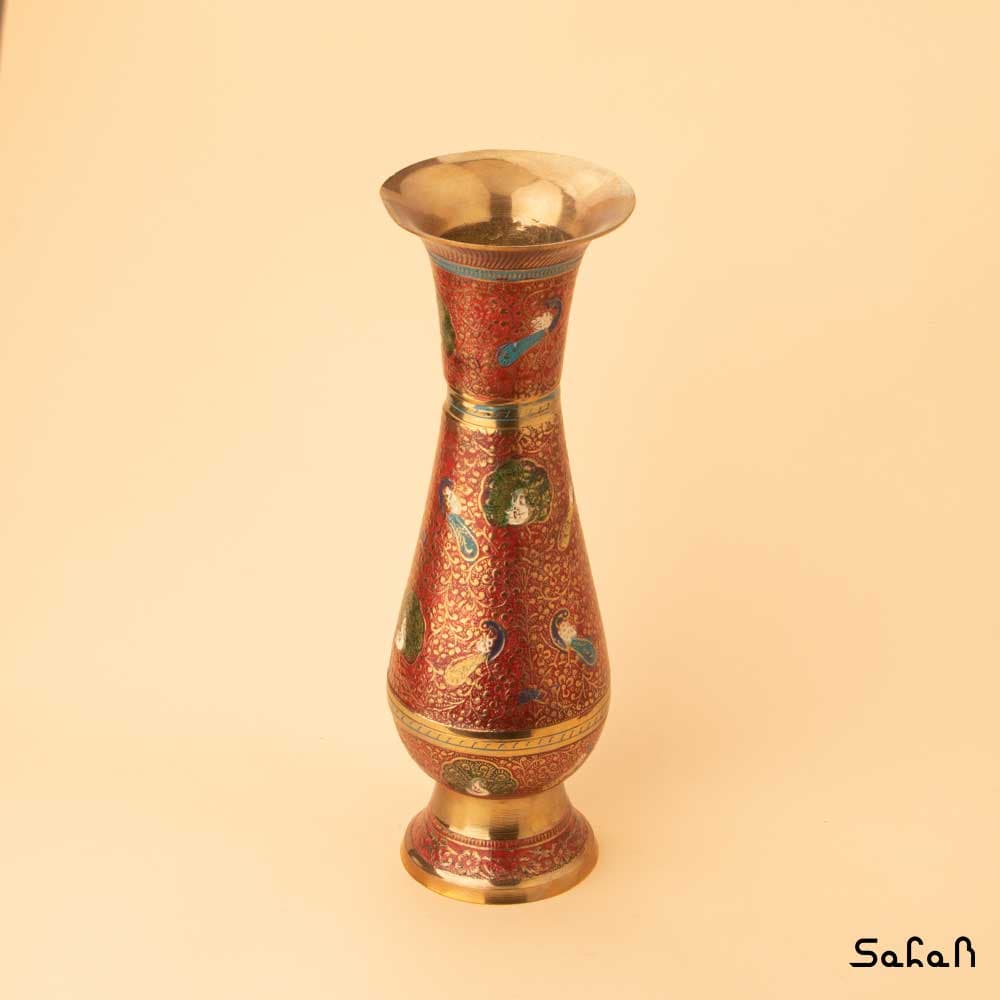 گلدان برنجی میناکاری — تصویر ۴