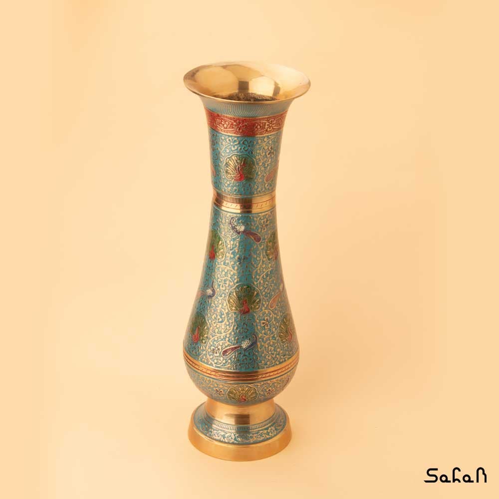 گلدان برنجی میناکاری — تصویر ۷