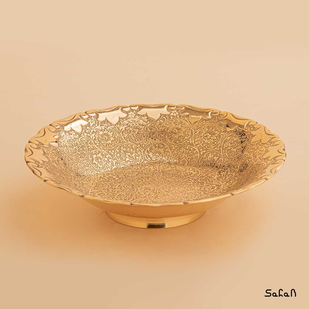 شیرینی خوری برنجی آنتیک مدل نسیم — تصویر ۴