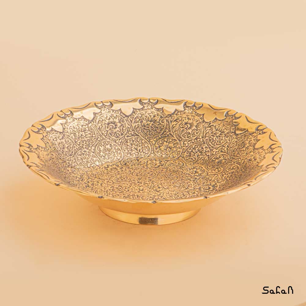 شیرینی خوری برنجی آنتیک مدل نسیم