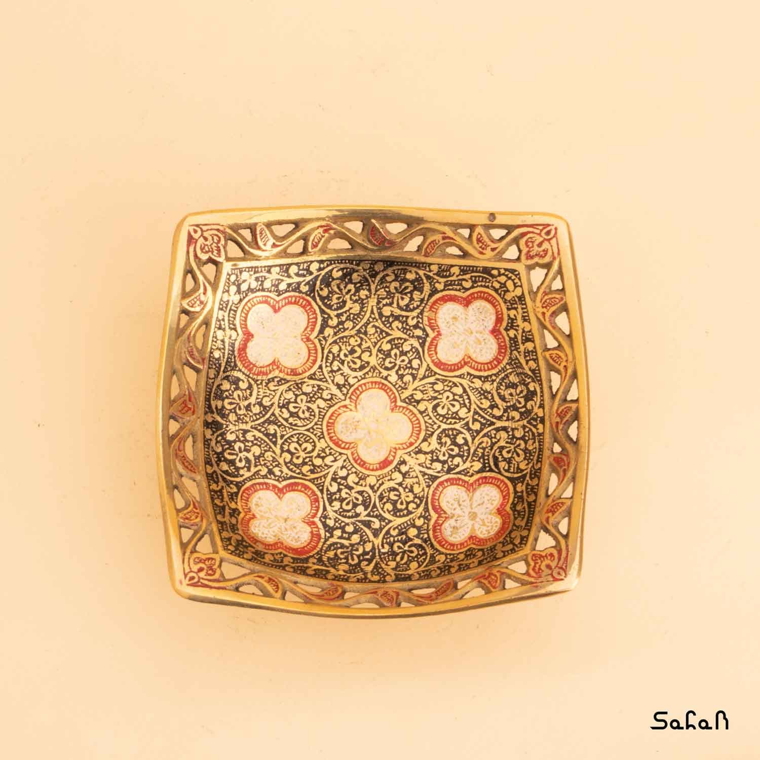 کاسه برنجی میناکاری مدل پوما — تصویر ۶