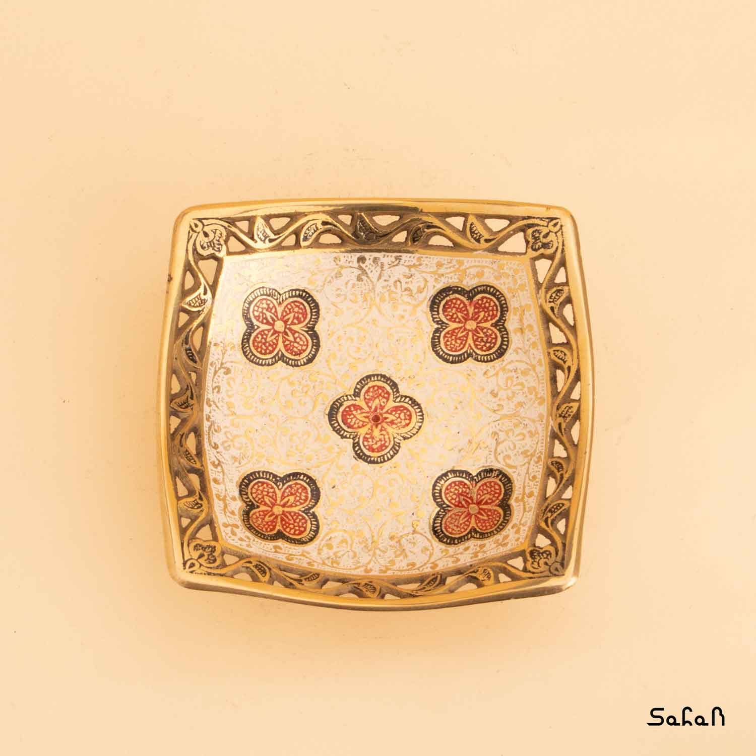 کاسه برنجی میناکاری مدل پوما — تصویر ۸