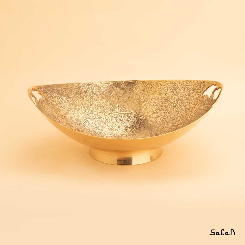 آجیل خوری برنجی میناکاری مدل گل ریز — تصویر ۷