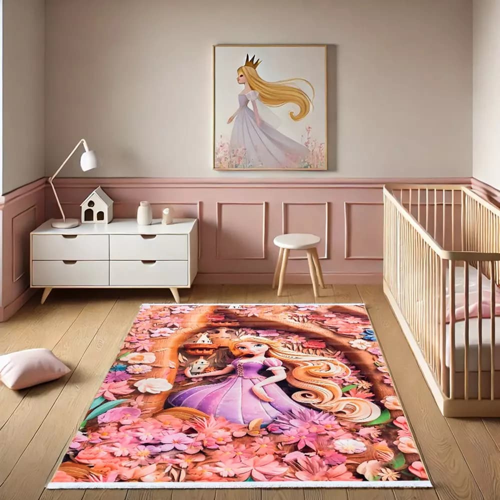 فرش کودک راپونزل کد 25KD0010 — تصویر ۹