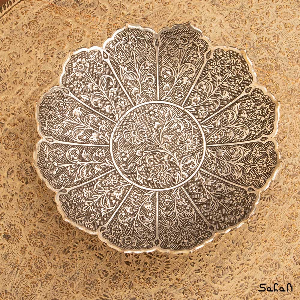 شیرینی خوری نقره ای طرح شجر — تصویر ۵