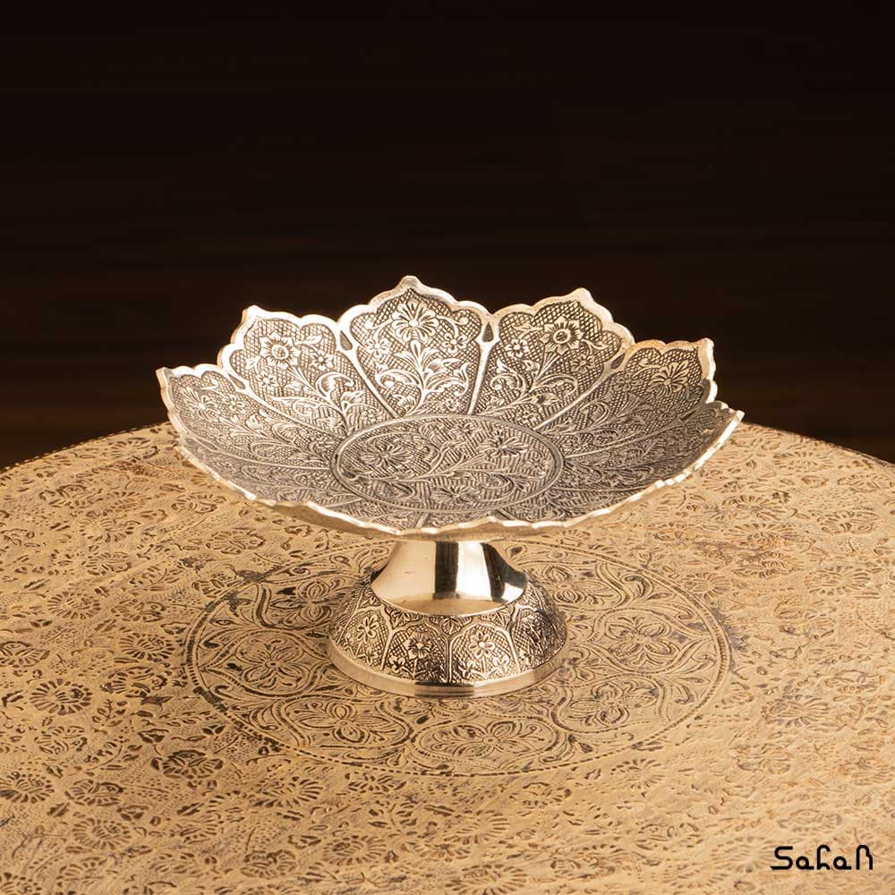 شیرینی خوری نقره ای طرح شجر