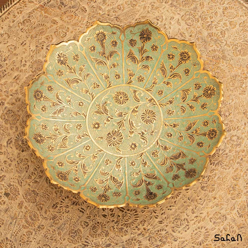 شیرینی خوری برنجی طرح شجر — تصویر ۵