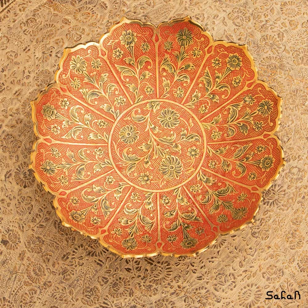شیرینی خوری برنجی طرح شجر — تصویر ۹