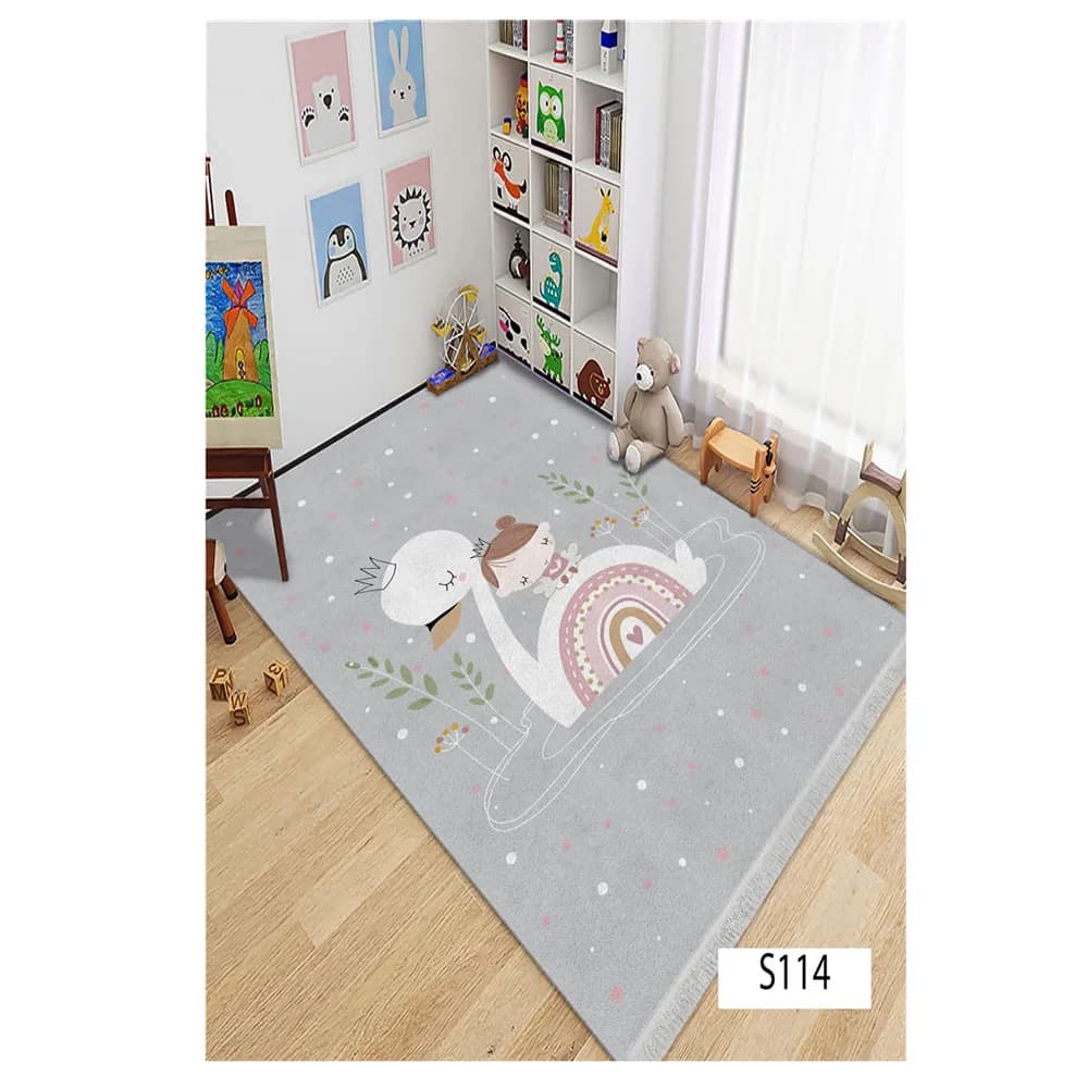 فرشینه کودک مرغابی و دختر کد R221 — تصویر ۳