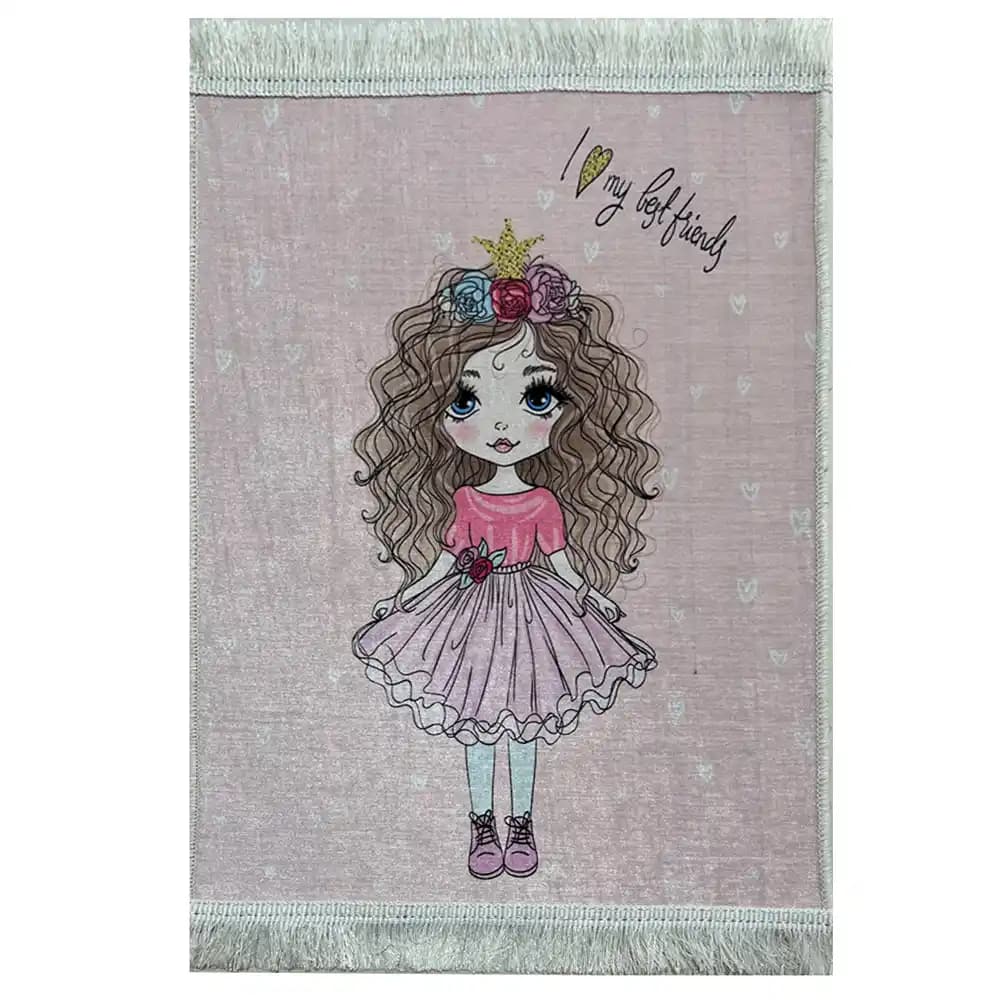 فرشینه کودک دختر و موفرفری کد R212