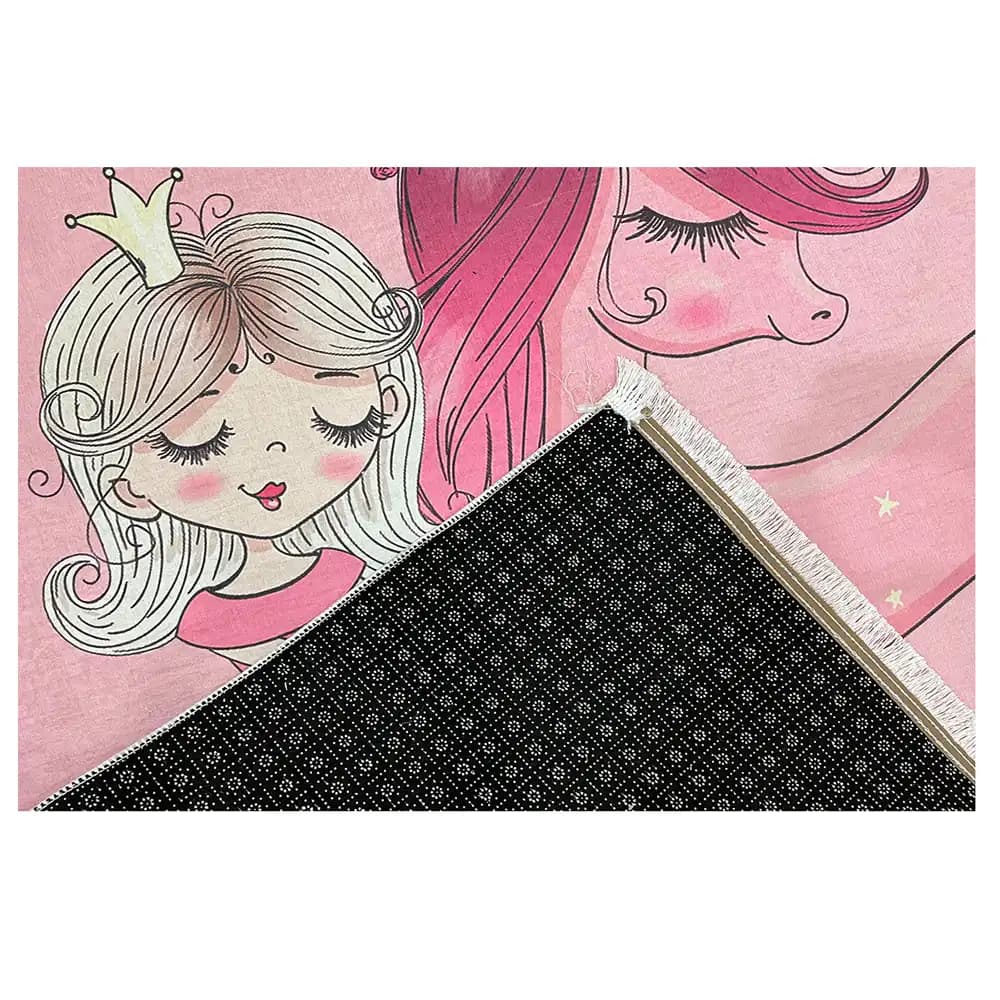 فرشینه کودک دختر و اسب شاخدار کد R205 — تصویر ۵