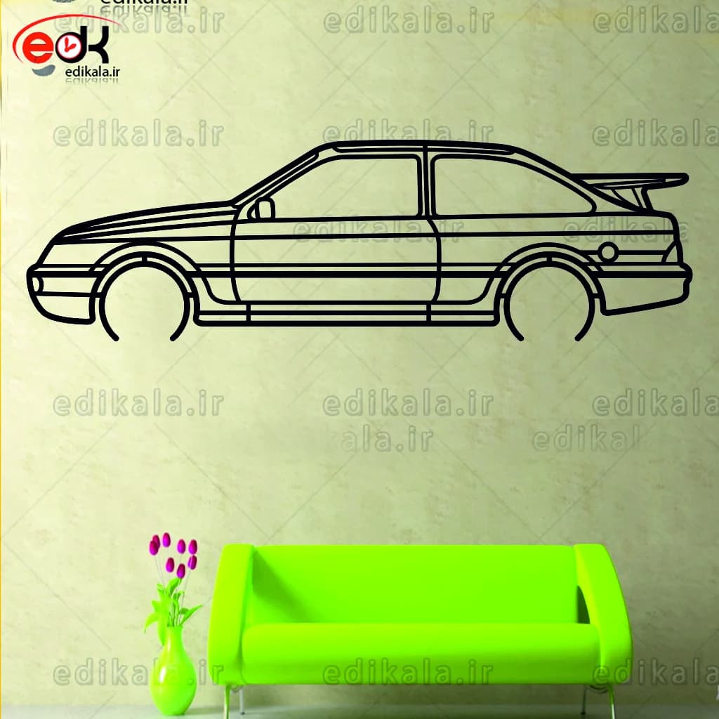 تابلو طرح ماشین فورد شماره 31 با چراغ نئون+آداپتور+با انتخاب سایز و جنس دلخواه — تصویر ۵