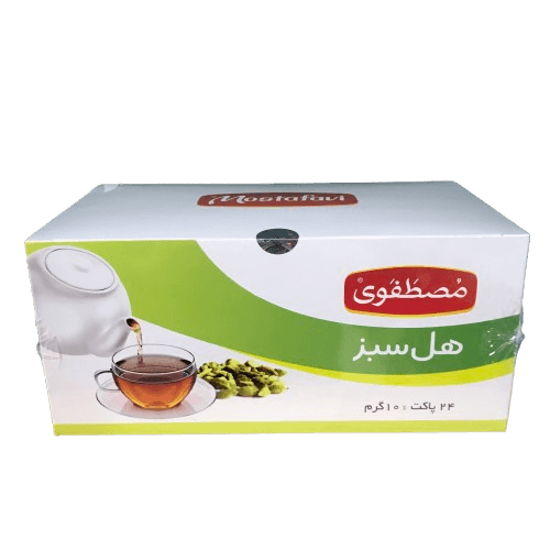 هل سبز 10 گرم مصطفوی بسته 24 عددی عمده — تصویر ۲
