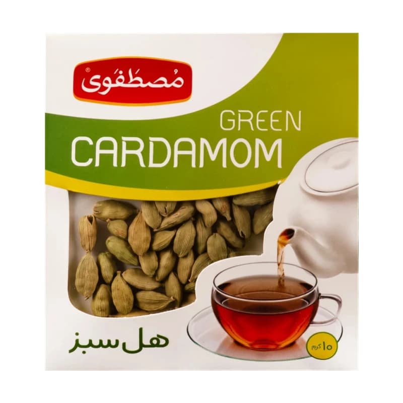 هل سبز 10 گرم مصطفوی بسته 24 عددی عمده — تصویر ۳