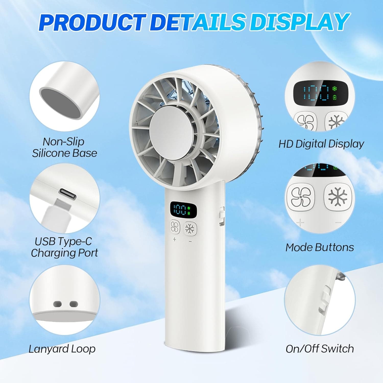 پنکه ( بادبزن دستی ) گرین لاین مدل Green Lion Windix Pro Handheld Cooling Fan — تصویر ۵