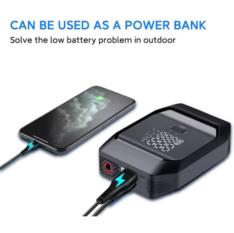 کمپرسور باد و جامپ استارتر خودرو پاورولوژی Powerology InflateBoost Portable JUMP Starter & AIR COMPRESSOR — تصویر ۵