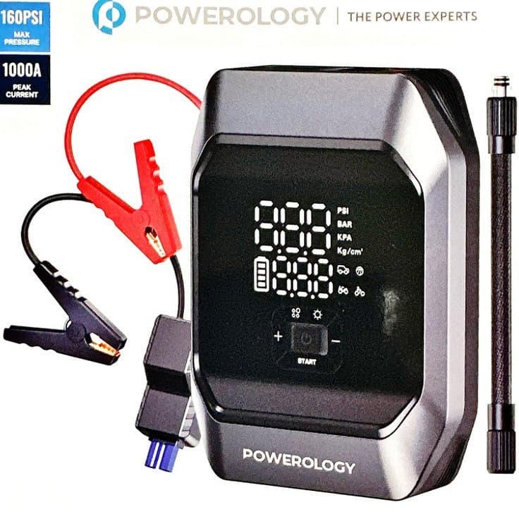 کمپرسور باد و جامپ استارتر خودرو پاورولوژی Powerology InflateBoost Portable JUMP Starter & AIR COMPRESSOR — تصویر ۷