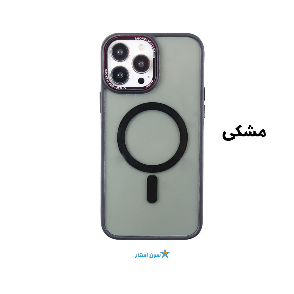 قاب طلقی مگسیف دار دور سیلیکونی آیفون 14PROMAX — تصویر ۳