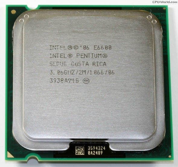 پردازنده کامپیوتر اینتل سری Wolfdale مدل E6600 Pentium استوک