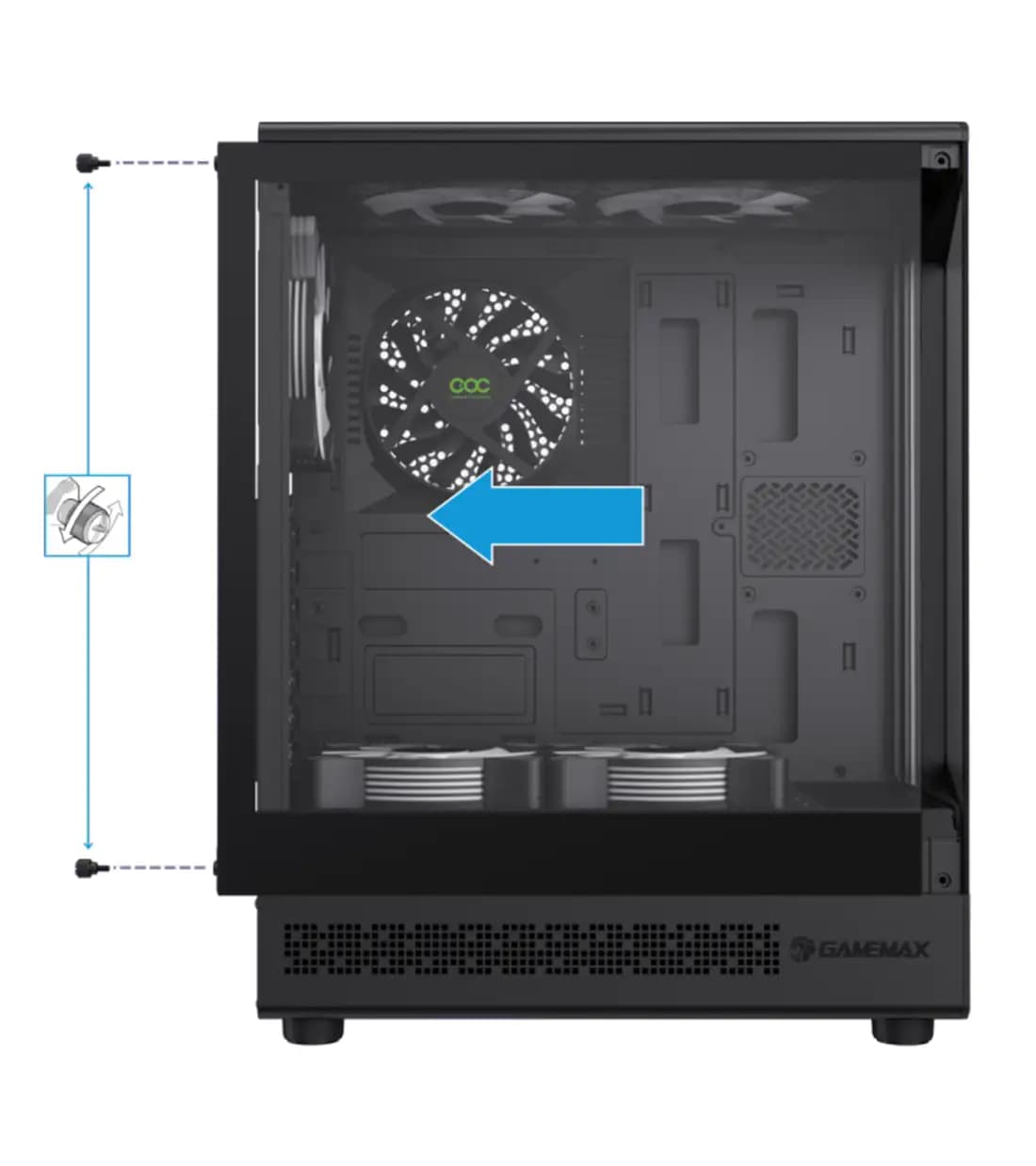 کیس گیمینگ گیم مکس Vista COC Black — تصویر ۷