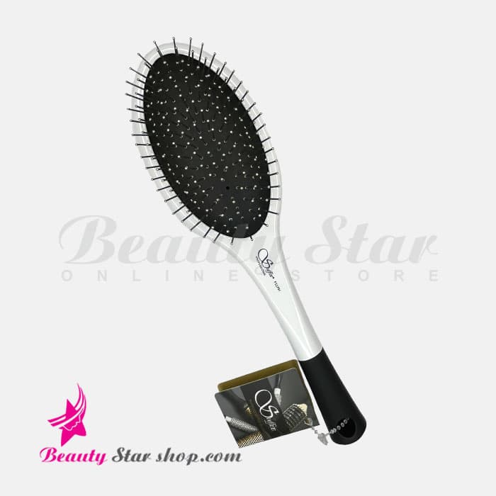 برس تخت دندانه فلزی سفید سافیکس مدل F22701 — تصویر ۲
