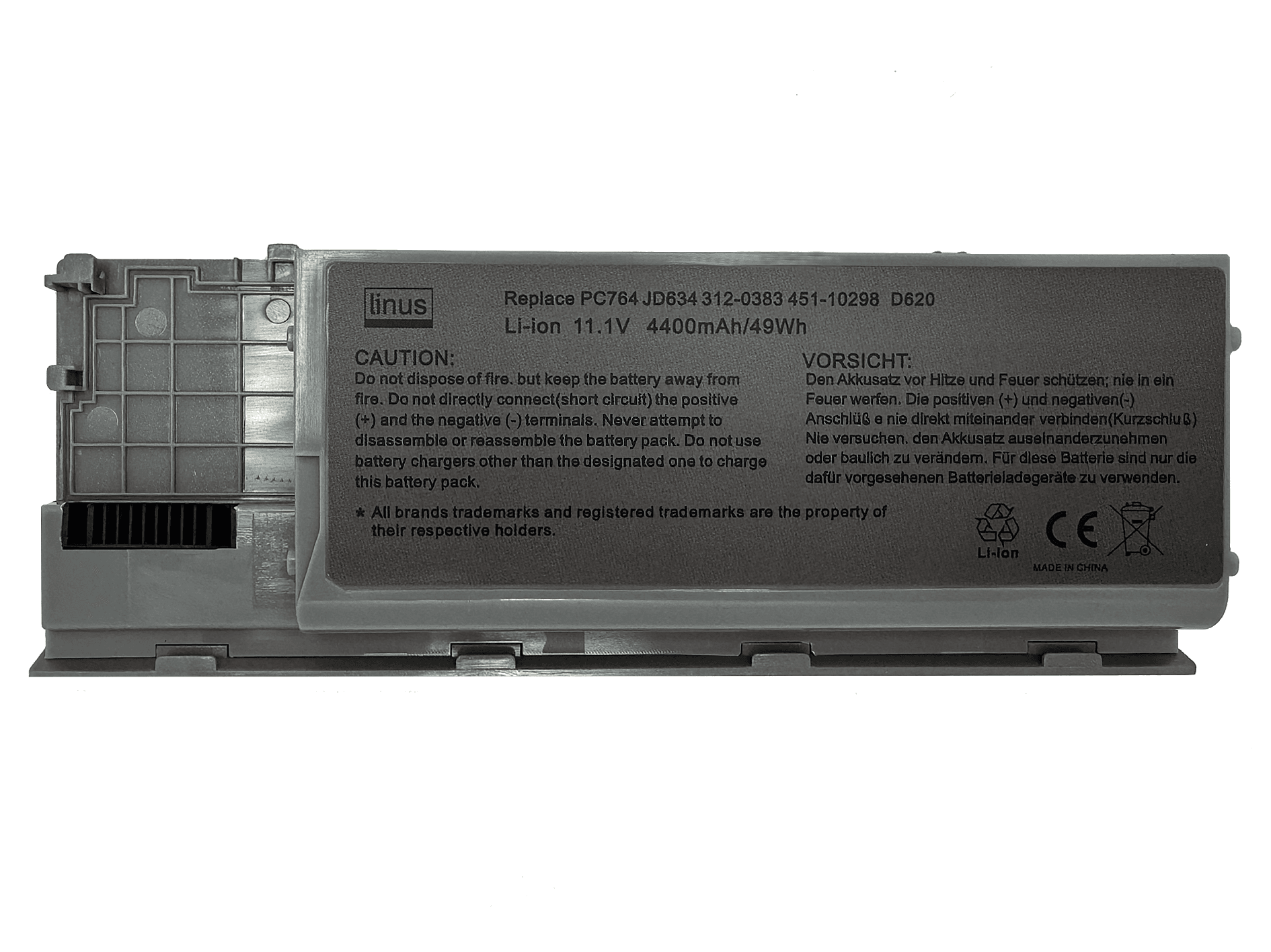 DELL BATTERY D620 PC764 4400MAH