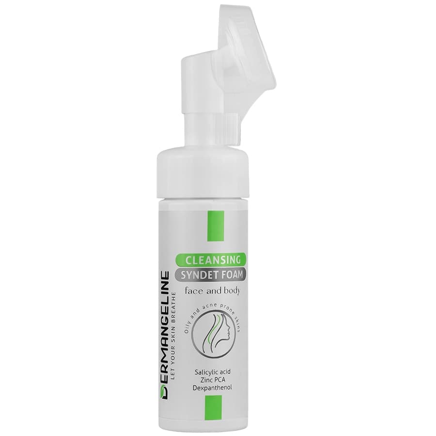 فوم شستشوی صورت و بدن پوست چرب درم انجلین — تصویر ۲