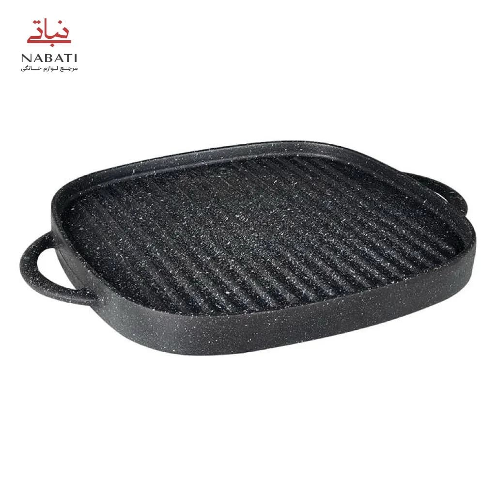 تابه گریل چدن دو طرفه مدل Lorenza بدون درب — تصویر ۳