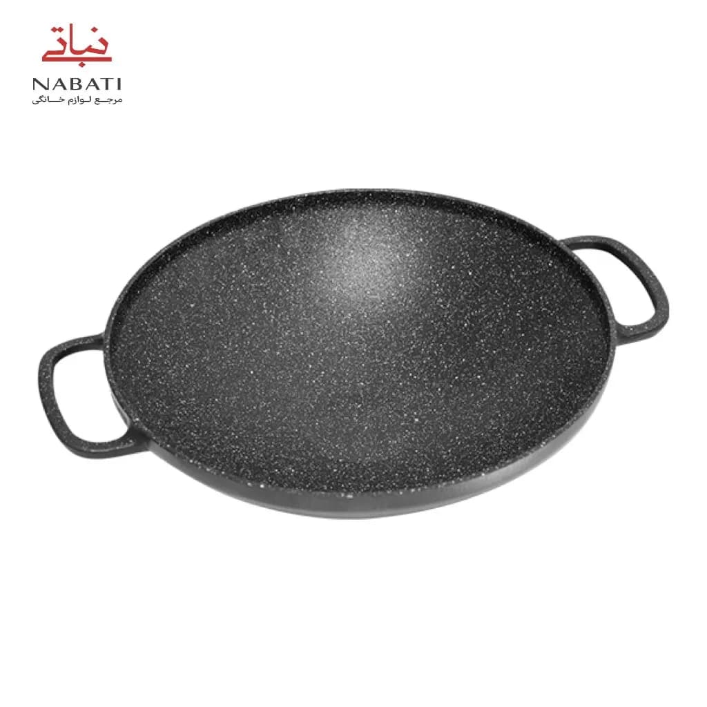 تابه ووک چدن سایز 32 (با درب شیشه) — تصویر ۷