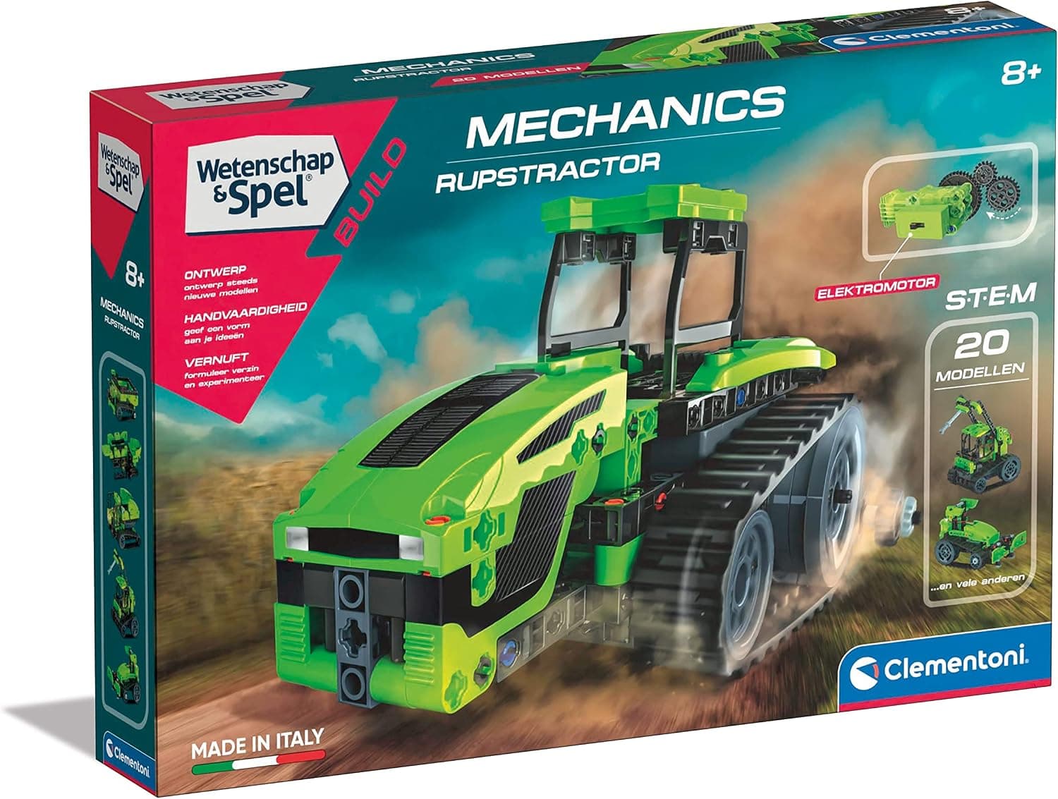 اسباب بازی کلمنتونی مدل 75064 | Clementoni Mechanics Lab Crawler Tractor