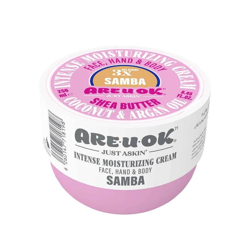 کرم رطوبت رسان مدل Samba مناسب صورت، دست و بدن آر یو اکی 250 میل — تصویر ۲