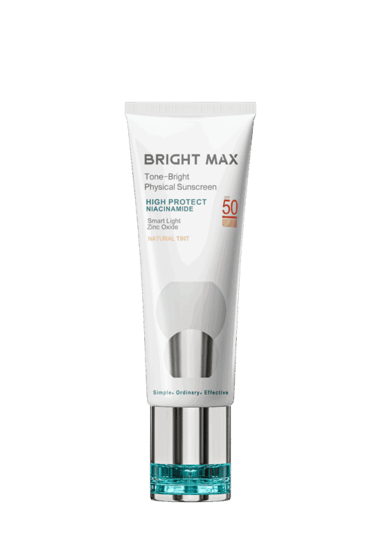 ضدآفتاب بژ طبیعی فیزیکال Bright Max برایت مکس مدل SPF50 میل 40