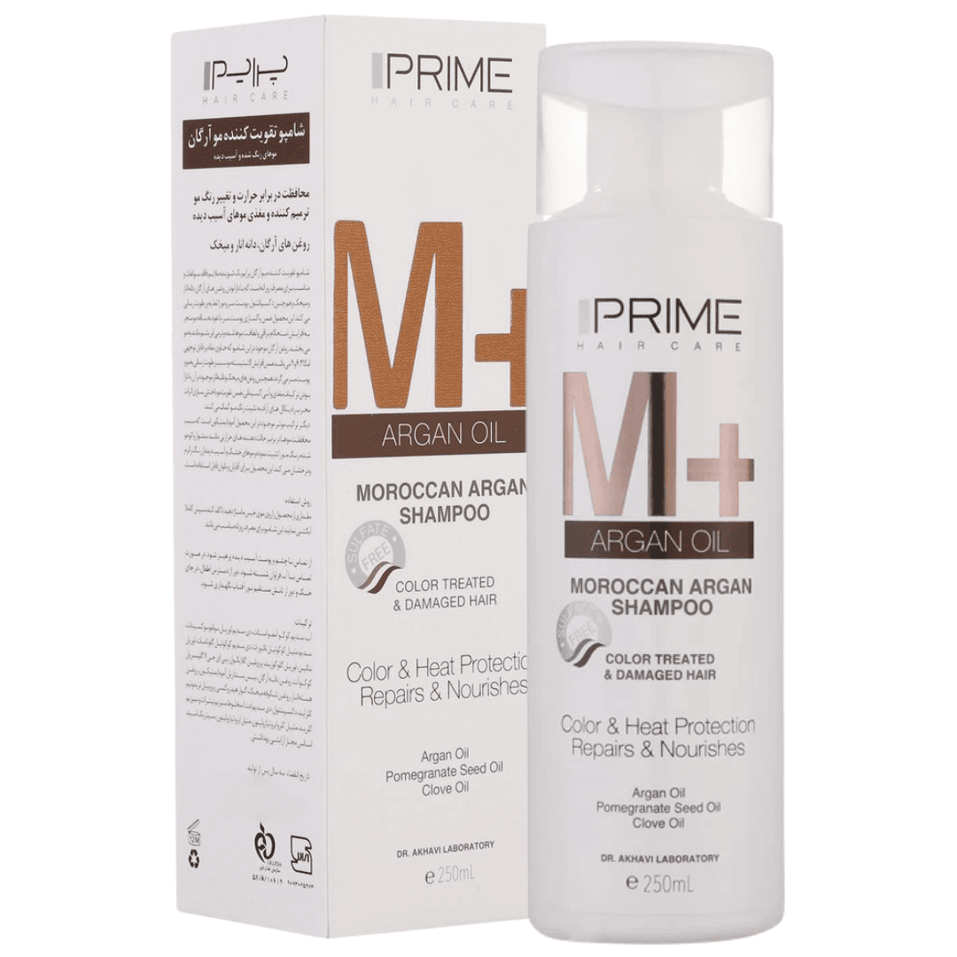 شامپو تقویت مو آرگان Prime پرایم مدل +M میل 250 — تصویر ۱۰