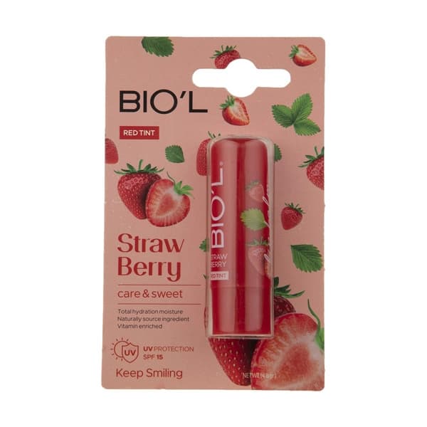 بالم لب رنگی بیول Biol مدل توت فرنگی با SPF15 — تصویر ۶