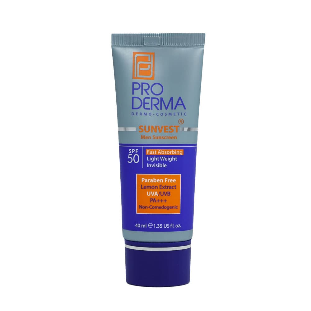 کرم ضد آفتاب آقایان Proderma پرودرما مدل SPF50 میل 40