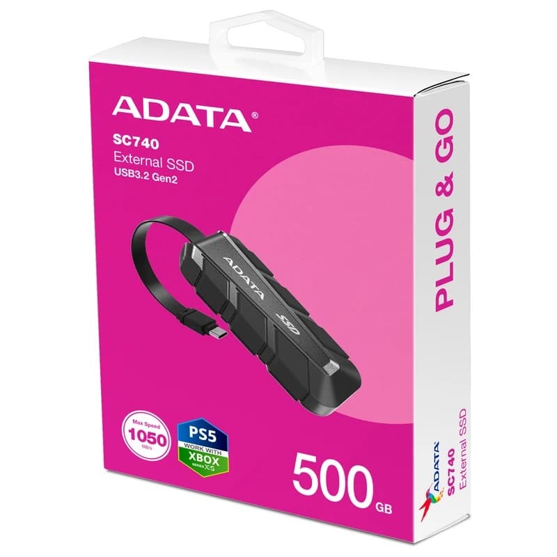 اس اس دی اکسترنال ای دیتا مدل SC740 ظرفیت 500 گیگابایت رابط USB 3.2 Gen2 — تصویر ۲