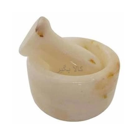 هاون آسیاب دستی سنگی مرمر بزرگ — تصویر ۲