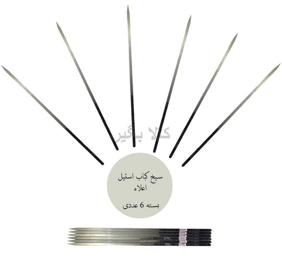 سیخ استیل ضخیم جوجه 55 سانتی متر — تصویر ۲