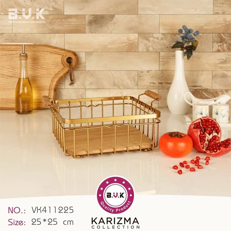 سبد فلزی بزرگ مربع مدل کاریزما BVK کد 411225 — تصویر ۶